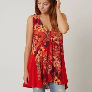 EUC Free People szM Backyard hi-lo swing tunic mini dress…